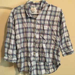 American Eagle half sleeve flannel